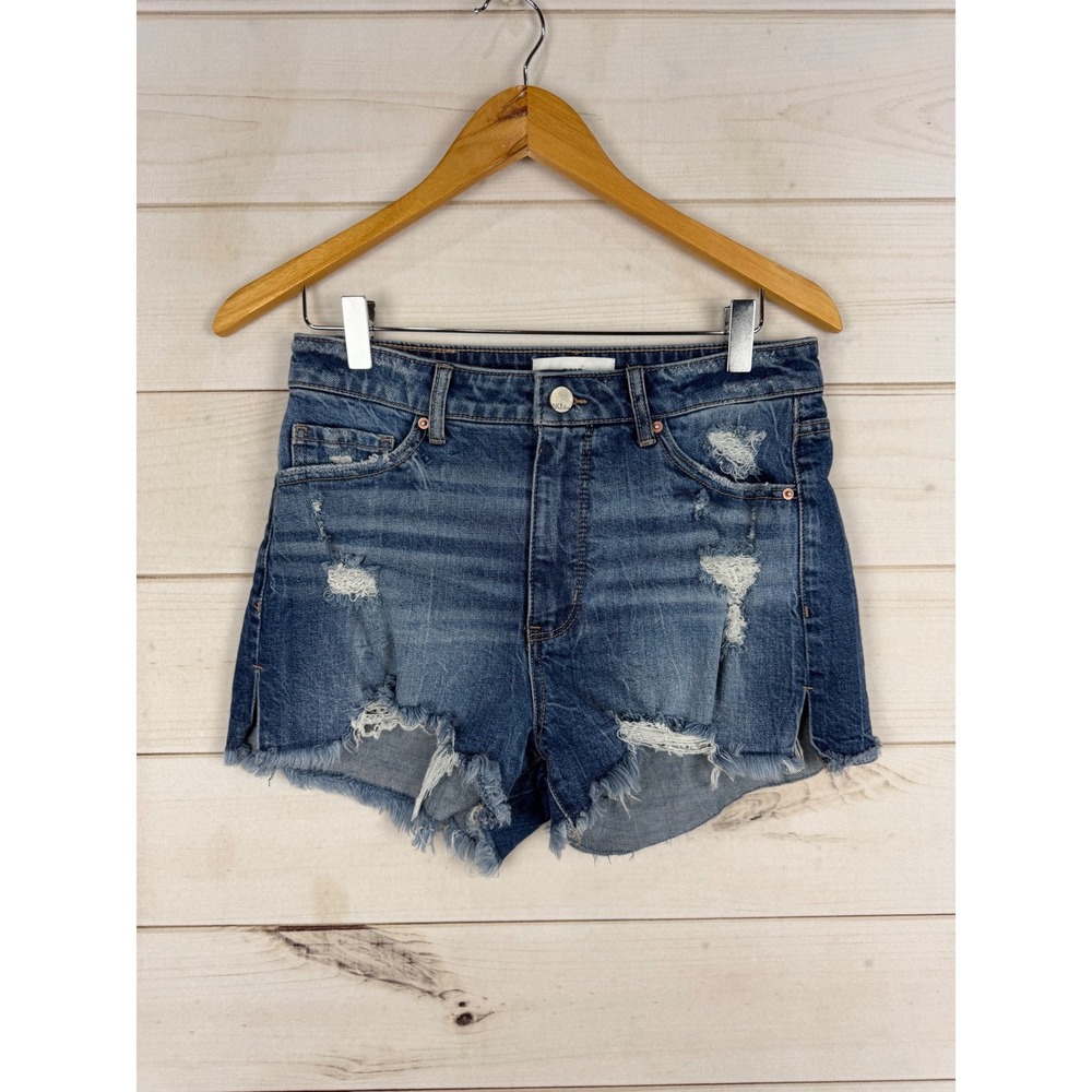 BKE Billie Shorts Womens 27 Distressed Denim Jean Medium Wash